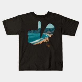 LA Hands, Beach v2 Kids T-Shirt